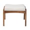 Baxton Studio Roxy MidCentury OffWhite Boucle Upholstered and Walnut Brown Finished Wood Ottoman Footstool 225-12924-ZORO - alternate 5